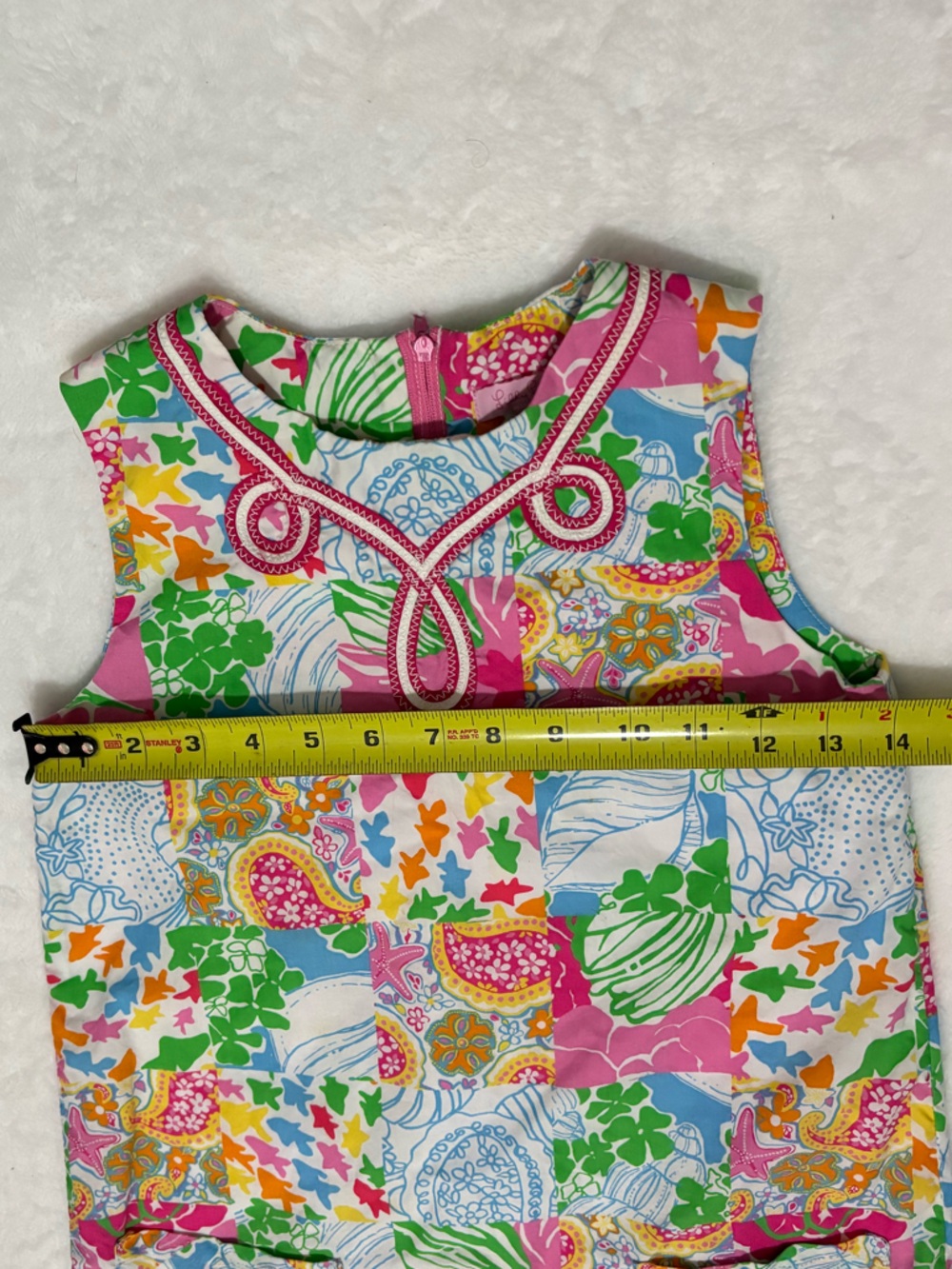 LILLY PULITZER Girls Colorful Patchwork Floral Tank Dress - Picture 12 of 12